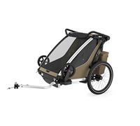 Thule Chariot Cross 2 Rimorchio Multisportivo Da Bici Faded khaki, Double