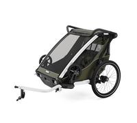 Thule Chariot Lite Rimorchio Per Bici Multisportivo Vintage green, Double
