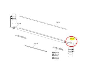 Thule Pezzo Di Ricambio Wingbar End Cap Left 52103 Black