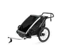 THULE RIMORCHIO BICI CHARIOT LITE VINTAGE GREEN 2 POSTI PER BAMBINI SPORTIVO