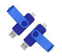 Thumb Drive da 128 GB, 2 pezzi, Thumb Drive High Capacity Multicolour, Bulk USB Flash Drives 128 GB Metal Swivel, USB 2.0 Jump Drive Portable, Pen Drive Zip High Speed for Data Storage