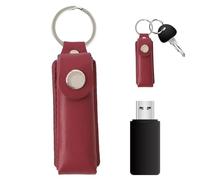 Thumb Drive Organizer - 6.2x2.1x1.1 cm PU Durable Compact Storage Holder Anti Lost Design, Keychain Case | USB Card Reader Protector Ideal Desk Office Travel Photographer Technician Use