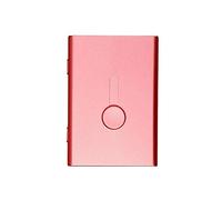 Thumb-Drive - Porta biglietti da visita, porta biglietti da visita, in metallo, per uomini e donne (rosa)
