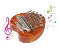Thumb Piano, 8 Key, Portable Finger Instrument, Heart Shaped Design, Lightweight Body, (2.56x2.56x0.71in), Perfect For Music Lovers And Beginners