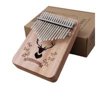Thumb Piano Kalimba Pianoforte Kalimba A 17 Tasti Kalimba Per Principianti In Mogano Con Istruzioni Accessorie Martello Per Accordatura Facile Da Usare(Wood deer)