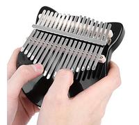 Thumb Piano Kit, Kalimba Crystal Shape 17 tasti per principianti Struttura compatta con borsa Tuning Hammer Bracket Wiping Cloth Strumento musicale(nero) Strumento A Tastiera