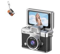 Thumb-Sized Flip Screen Mini Camera, Mini Keychain Digital Cameras, 180°Flip Screen, Video Mode, Multi-Style Beauty Filters