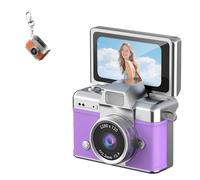Thumb-Sized Flip Screen Mini Camera, Mini Keychain Digital Cameras, 180°Flip Screen, Video Mode, Multi-Style Beauty Filters