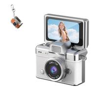 Thumb-Sized Flip Screen Mini Camera, Mini Keychain Digital Cameras, 180°Flip Screen, Video Mode, Multi-Style Beauty Filters