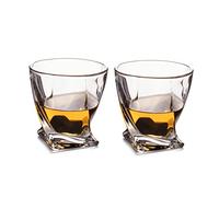 Thumbs Up Bicchieri da whisky - Twisted (set da 2) con 2 rocce di ghiaccio (pietre refrigeranti)