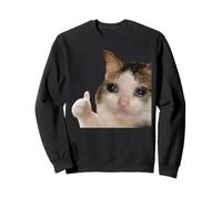 Thumbs Up Crying Cat Pollice Alto Gatto Che Piange Felpa
