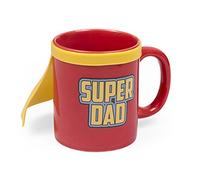 Thumbs Up! SDADMUG Thumbs Super Dad Tazza con Mantello Ceramica Arancione 10 x 5 x 4 cm, 10 x 5 x 4 cm