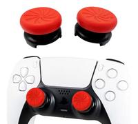 Thumbsticks, 2 Pezzi Silicone Copertina Thumbsticks Grip per Generale Controllore a Aiuto con Mirare, Levette Performance, Controllo e Ridurre Pollice La Stanchezza, rosso