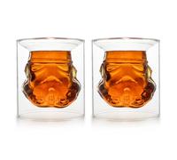 ThumbsUp! - Set di 2 bicchieri da whisky originali Stormtrooper invertiti, trasparenti, per whisky, bourbon e scotch, 150 ml, perfetti come regalo per uomo