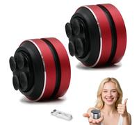 Thumpy Speaker, Thumpy Mini Bone Conduction Bluetooth Speaker with Suction Cup, Waterproof Compact Speakers, Portable Wireless Stereo, for Shower, Kitchen, Travel, and Outdoor (2Pcs,Red)