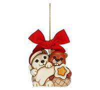 THUN - Addobbi Natalizi, Lupo Noah e Castoro con Stella in Ceramica Decorata a Mano, Versione Maxi - Idea Regalo Natale 2022-7.7x5x6.7 cm h