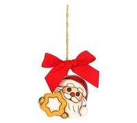 THUN, Addobbo Natalizio Babbo Natale con Stella in Ceramica di Alta Qualità, Versione Piccola, Collezione Natale, Addobbo Natalizio da Collezione, Idea Regalo per Natale, 5,9 x 3,6 x 4,6 cm