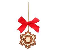 THUN - Addobbo natalizio fiocco di neve in ceramica, piccolo - Thunland - 5,1x5,5x1,7 cm