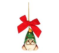 THUN, Addobbo Natalizio Gnomo Oliver in Ceramica di Alta Qualità, Versione Piccola, Collezione Natale, Addobbo Natalizio da Collezione, Idea Regalo per Natale, 4,1 x 3,8 x 5,4 cm
