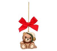 THUN - Addobbo natalizio Teddy chef in ceramica, piccolo - Thunland - 5,2x4,2x5 cm