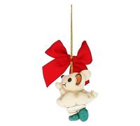 THUN - Addobbo Topina Ballerina in Ceramica Decorata a Mano, Colore Bianco, Linea Bosco Magico, 5.5x4x7.3 cm h