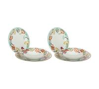 THUN - Amazon Limited Edition 2022 - Set di Piatti in Porcellana, Due Piatti Piani, Piatti Fondi e Piatti da Dessert in Porcellana Decorata