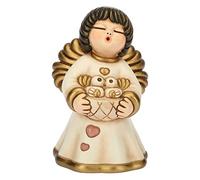 THUN - Angelo della Famiglia con Uccellini - Formato Piccolo - Ceramica - 11,2 cm h