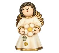 THUN - Angelo dell'Amicizia con Fiore - Formato Piccolo - Ceramica - 11,5 cm h