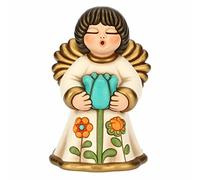 Thun Angelo in ceramica decorato a mano, dimensione media, Linea Thun Heritage, 13x13x20 cm