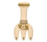 THUN - Appendichiavi 3 ganci - ceramica - Collezione Country Bloom - 9,5 x 2,8 x 18,9 cm