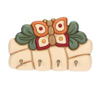 THUN, Appendichiavi con 4 Ganci in Ceramica, Ganci in Ferro, Linea AbbracciAMI, Appendichiavi da Collezione, Idea Regalo per Natale, 18.4 x 12 x 19.9 cm