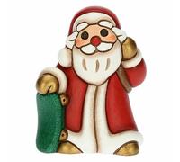 THUN, Babbo Natale Su Skateboard in Ceramica Decorata a Mano, Linea Desideri di Natale, Decorazioni Natale Casa, 6.1x5x8 cm h