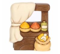 THUN, Banco delle Spezie in Ceramica di Alta Qualità, Collezione Presepe Classico, Statuine per Presepe di Natale da Collezione, 5,4 x 4,3 x 7,9 cm