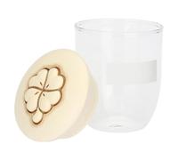 THUN - Barattolo in vetro con coperchio quadrifoglio in ceramica