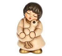 THUN, Bimba con Oca in Ceramica di Alta Qualità, Collezione Presepe Classico, Statuine per Presepe di Natale da Collezione, 3,6 x 3,6 x 6,2 cm