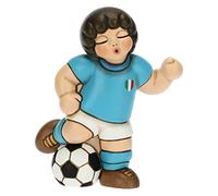 THUN - Bimbo Calciatore Azzurro - Bomboniere, Bomboniere Comunione - Ceramica - 11 cm h