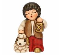 THUN - Bimbo con lanterna - ceramica - Collezione Presepe Classico - 4,5 x 3,4 x 6,5 cm