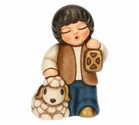 THUN - Bimbo con lanterna - ceramica - Collezione Presepe Classico - 4,5 x 3,4 x 6,5 cm