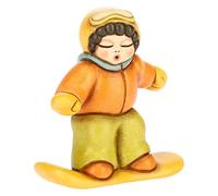 THUN ® - Bimbo Snowboard Piccolo - Ceramica - h 7,4 cm - Linea I Classici