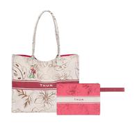 THUN - Borsa mare con pochette e charm Eleganza Esotica - 100% poliestere, Borsa 42X37X14 cm, Pochette 20x28 cm