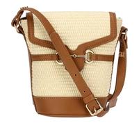 THUN - Borsa secchiello in paglia ed ecopelle, Materiale principale 65% PP, 35% cotone, Fodera 100% Poliestere, Rifiniture 100% Poliestere, Metallo, Collezione Sempre con Me, 11.5 x 9.5 x 17.5 cm