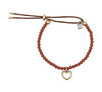 THUN - Bracciale con perline e pendente cuore - metallo e ceramica - Collezione Dedicato a te - 16 cm