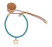 THUN - Bracciale con perline e pendente stella - metallo e ceramica - Collezione Dedicato a te - 16 cm