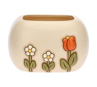 THUN, Cachepot in Ceramica Decorata a Mano con Iconica Decorazione Floreale Thun, Linea happy Country, 24x23.7x15 cm h