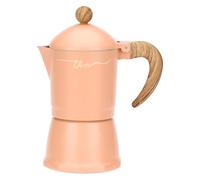THUN - Caffettiera per induzione Bloomia - Corpo principale in alluminio, manico e pomello in termoplastica - Collezione Giardino di primavera - Ø 8.5 cm, 18 cm h