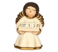 THUN, Calendario con Angelo in Ceramica Decorata a Mano, Idea Regalo, 7.8 x 7.5 x 11 cm h
