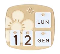 THUN, Calendario da Muro in Ceramica Decorata a Mano, Linea Iconic Elegance, Idea Regalo per la Casa, 22.5 x 20.8 x 2 cm