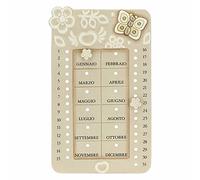 THUN - Calendario Perpetuo da Parete in Ceramica - Living, Arredare La Casa - Idea Regalo - Linea Prestige - Ceramica - 20,3x1,5x33 cm