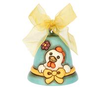 THUN, Campanella Azzurra Limited Edition in Ceramica Decorata a Mano con Nastro,