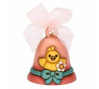 THUN - Campanella Limited Edition Pasqua 2022 - Linea Fiore in Fiore - Living, Arredare la Casa - Ceramica e Nastro - Ø 7cm; 8cm h